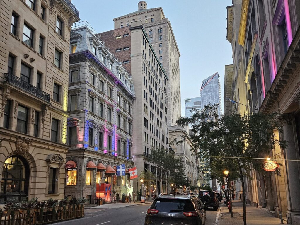 downtown Montreal in the fall